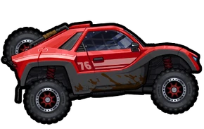 Voiture rouge tout-terrain de course